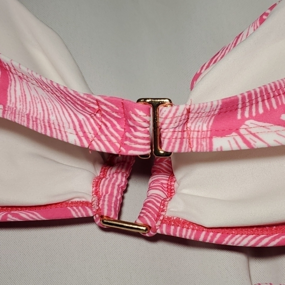 Leilani Bikini Size 6 Pink White Floral - Picture 8 of 10